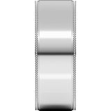 Sterling Silver 7 mm Milgrain Stepped-Edge Comfort-Fit Flat Band