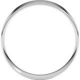 Continuum Sterling Silver 6 mm Milgrain Stepped-Edge Comfort-Fit Flat Band Size 9