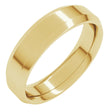 14K Yellow 5 mm Beveled-Edge Comfort-Fit Flat Band Size 7