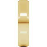 10K Yellow Gold 5 mm Beveled-Edge Comfort-Fit Flat Band