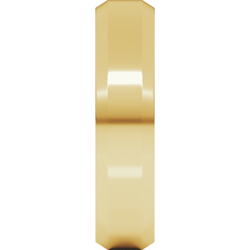 14K Yellow 5 mm Beveled-Edge Comfort-Fit Band