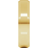 10K Yellow Gold 5 mm Beveled-Edge Comfort-Fit Flat Band Size 8