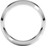 14K White Gold 8 mm Beveled-Edge Comfort-Fit Flat Band Size 10