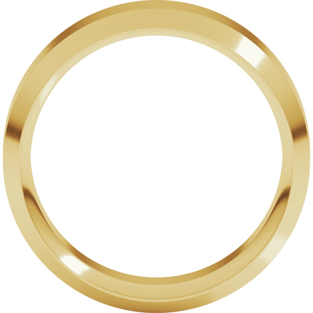 10K Yellow Gold 8 mm Beveled-Edge Comfort-Fit Flat Band Size 10