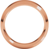 14K Rose 8 mm Beveled-Edge Comfort-Fit Band Size 11