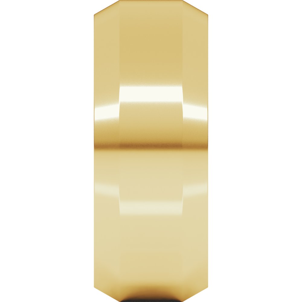 14K Yellow 8 mm Beveled-Edge Comfort-Fit Band