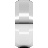 14K White 8 mm Beveled-Edge Comfort-Fit Flat Band