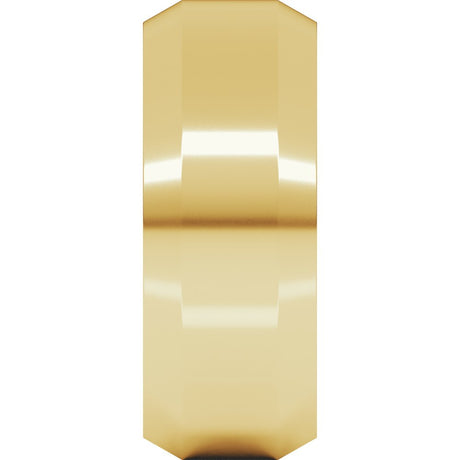 14K Yellow 8 mm Beveled-Edge Comfort-Fit Band