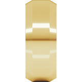 14K Yellow Gold 8 mm Beveled-Edge Comfort-Fit Flat Band Size 10