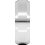 Palladium 7 mm Beveled-Edge Comfort-Fit Flat Band Size 10