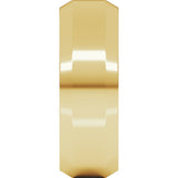 14K Yellow Gold 7 mm Beveled-Edge Comfort-Fit Flat Band Size 8.5