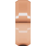 14K Rose Gold 7 mm Beveled-Edge Comfort-Fit Flat Band Size 10.5
