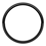 14K White 2 mm Milgrain Stepped-Edge Half Round Band Size 5