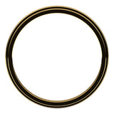 14K Yellow Gold 2 mm Milgrain Stepped-Edge Half Round Band Size 8