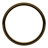 18K Yellow 2 mm Milgrain Stepped-Edge Half Round Band Size 6.5