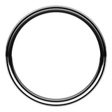 10K White 2.5 mm Milgrain Stepped-Edge Half Round Band Size 11.5