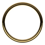 14K Yellow Gold 2.5 mm Milgrain Stepped-Edge Half Round Band Size 8