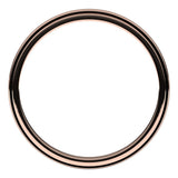 10K Rose Gold 2.5 mm Milgrain Stepped-Edge Half Round Band Size 10