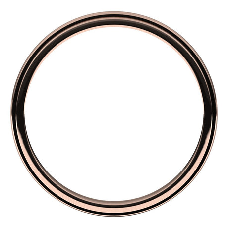 10K Rose Gold 2.5 mm Milgrain Stepped-Edge Half Round Band Size 10