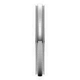 10K White 2.5 mm Milgrain Stepped-Edge Half Round Band Size 11.5