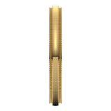 14K Yellow Gold 2.5 mm Milgrain Stepped-Edge Half Round Band Size 8