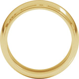 18K Yellow Gold 8 mm Milgrain Stepped-Edge Half Round Band Size 9.5