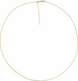14K Yellow Gold-Filled 1.1 mm Adjustable Threader Cable 16-22" Chain