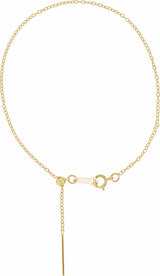 14K Yellow Gold-Filled 1.1 mm Adjustable Threader Cable 6-8" Chain 