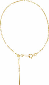 14K Yellow Gold-Filled 1.1 mm Adjustable Threader Cable 6-8" Chain