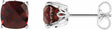 14K White Gold Natural Mozambique Garnet Scroll Setting® Earrings

