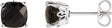 14K White Gold 6x6 mm Cushion Natural Black Onyx Earrings