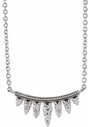 14K White Gold 1/6 CTW Natural Diamond Bar 18" Necklace