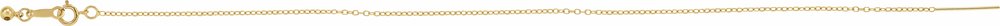 14K Yellow Gold-Filled 1.1 mm Adjustable Threader Cable 6-8" Chain 
