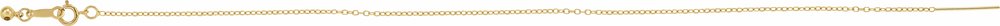 14K Yellow Gold-Filled 1.1 mm Adjustable Threader Cable 6-8" Chain