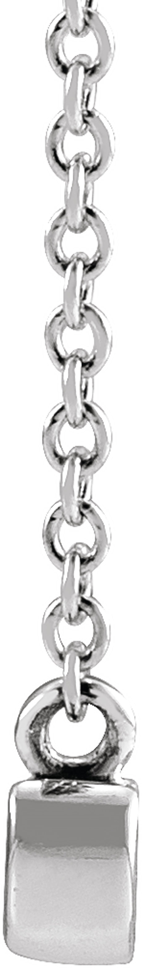 10K White Gold Petite Mama Script 18" Necklace