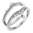 Platinum .04 CTW Natural Diamond Ring Guard