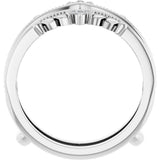 Platinum .04 CTW Natural Diamond Ring Guard