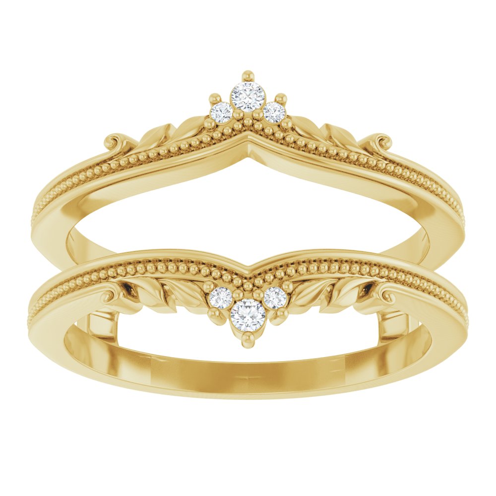 14K Yellow Gold .04 CTW Natural Diamond Ring Guard
