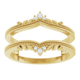 14K Yellow Gold .04 CTW Natural Diamond Ring Guard