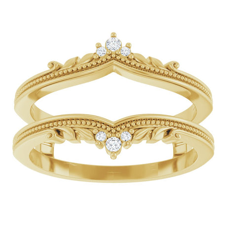 14K Yellow Gold .04 CTW Natural Diamond Ring Guard