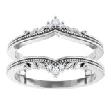 Platinum .04 CTW Natural Diamond Ring Guard
