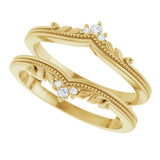 14K Yellow Gold .04 CTW Natural Diamond Ring Guard