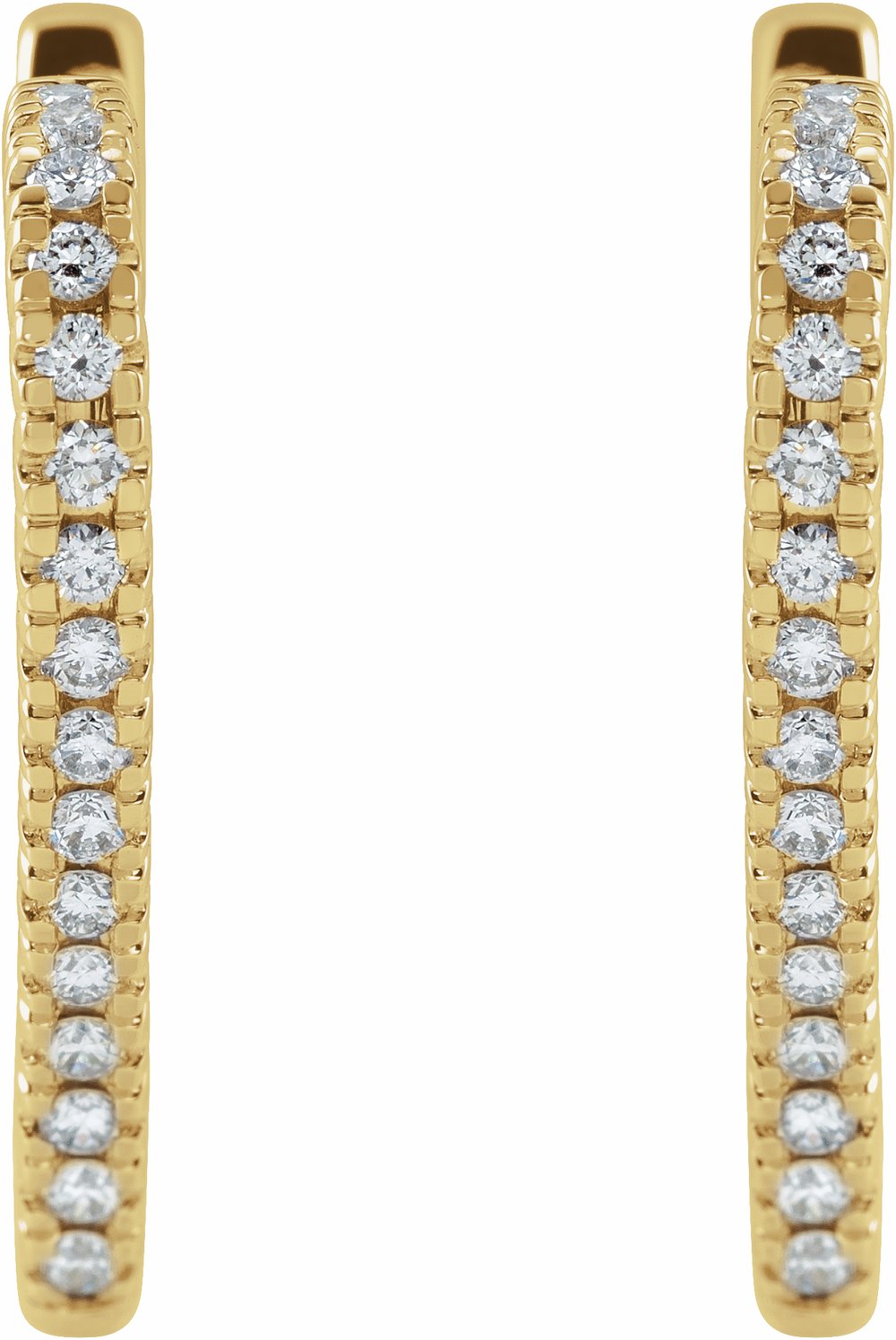 14K Yellow 5/8 CTW Natural Diamond Heart Earrings