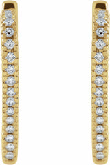14K Yellow 5/8 CTW Natural Diamond Heart Earrings