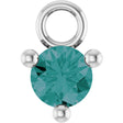 14K White Petite Pavé™ 1/10 CT Lab-Grown Alexandrite Dangle