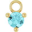 14K Yellow Petite Pavé™ 1/10 CT Natural Blue Zircon Dangle