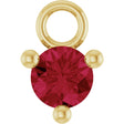 14K Yellow Petite Pavé™ 1/10 CT Natural Ruby Dangle