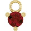 14K Yellow Petite Pavé™ 1/10 CT Natural Mozambique Garnet Dangle