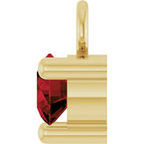 14K Yellow Petite Pavé™ 1/10 CT Natural Mozambique Garnet Dangle