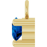 14K Yellow Petite Pavé™ 1/10 CT Lab-Grown Blue Sapphire Dangle